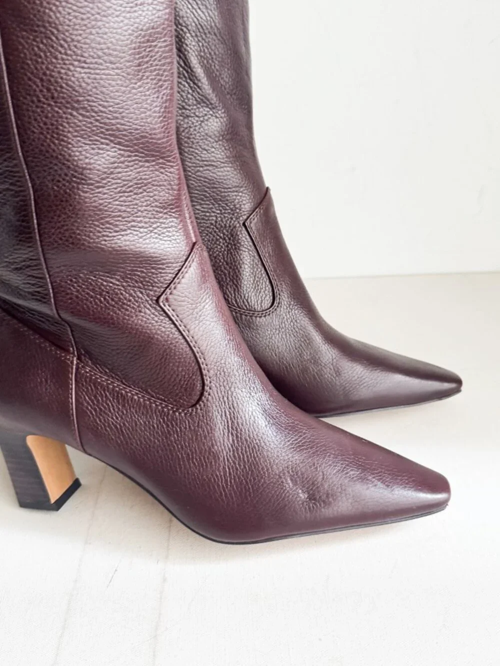 Vince Camuto Anthropologie Shalie 2  Boot Oxblood Burgundy 9.5 WIDE CALF
